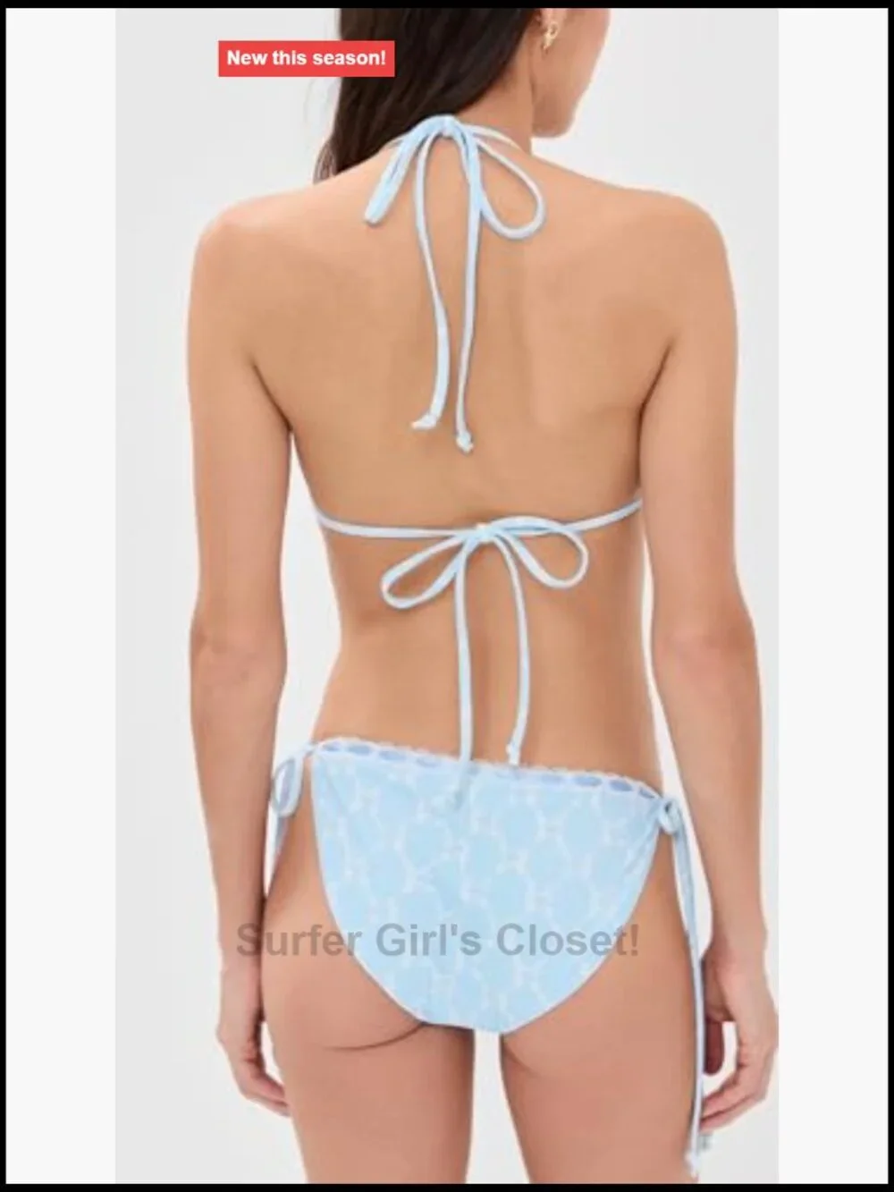 String Bikini Set with Lace Trim - Cheeky Coverage